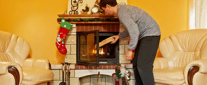 Rusted Metal Fireplace Restoration in Greenville, Texas